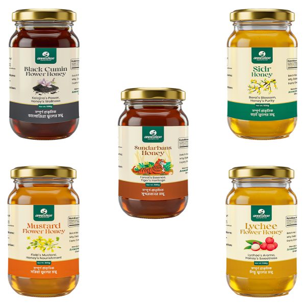 Anneshon Royal Honey Combo Collection Premium Glass Jar